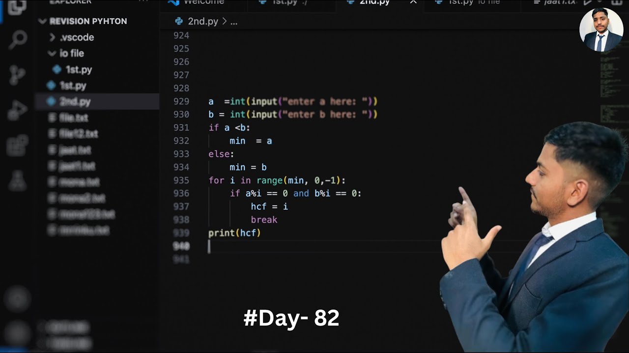Python program to find the GCD of two numbers #100daysofcode #codeeveryday #python