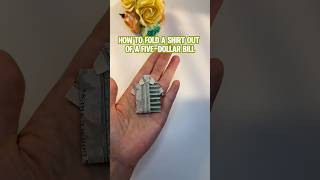 How to fold a shirt out of a five-dollar bill#dollarbillorigami #giftideas #diy
