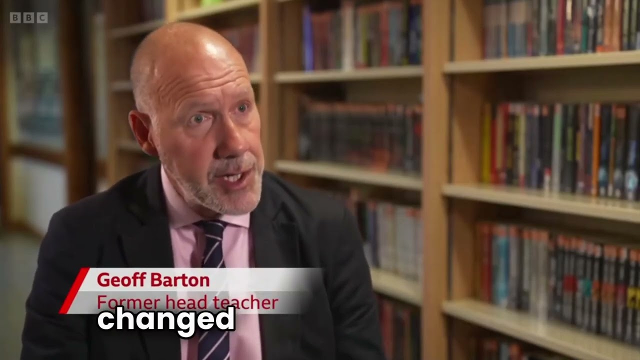 Geoff Barton discussing school absences on BBC News