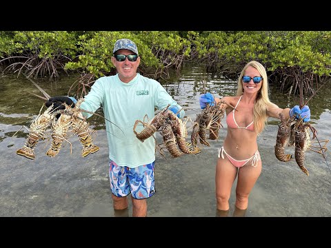 Spiny Lobster in Paradise! (Catch Clean & Cook)