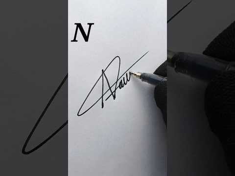 Signature style for n letter #howtosign #signaturelearn #design