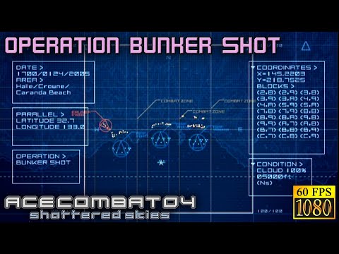 Ace Combat 04: Shattered Skies. Mission 9 "Operation Bunker Shot" [HD 1080p 60fps]