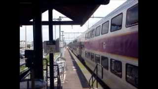 preview picture of video 'MBTA Commuter Rail, Acela Express and Northeast Regional at Attleboro'