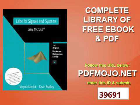 Labs for Signals and Systems Using MATLAB A volume in the PWS BookWare Companion Series
