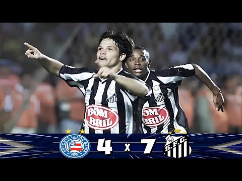 Bahia 4x7 Santos ●Campeonato Brasileiro 2003● ★Melhores Momentos★ ●Show de Diego e Robinho●