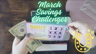 March Cash Stuffing No. 2 | Completed Savings Challenge + Quarterly Reallocation | $205