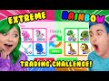 Couples EXTREME *RAINBOW TRADING CHALLENGE*! Trading Only Mega Dream Pets to *BF* in ADOPT ME ROBLOX