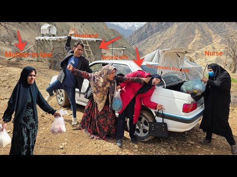 Going to  hospital:  first lady's sadness at being away from her children, and  second lady's anger