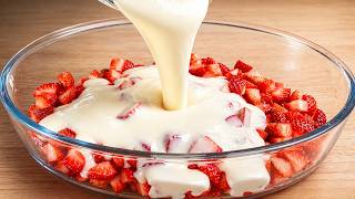 Prepara Un Postre De Fresa Como Este La Proxima Vez! Facil, Rapido Y Delicioso