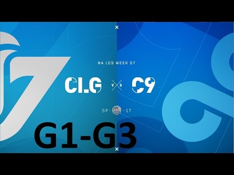 CLG vs C9 Game 1-3 Highlights - 2017 NALCS SPRING SPLIT - WEEK 7 DAY 3 - FULL HIGHLIGHTS