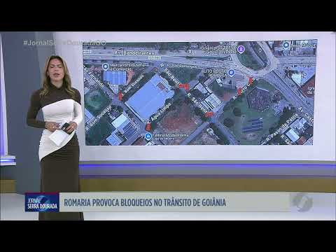 Romaria altera trânsito e provoca bloqueios em Goiânia