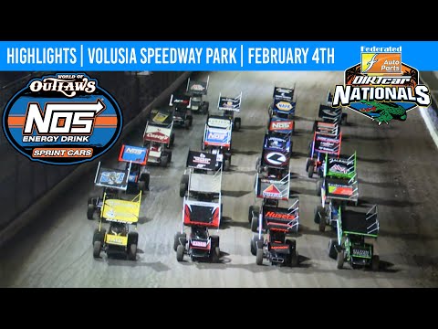 World of Outlaws NOS Energy Drink Sprint Cars | Volusia Speedway Park | Feb. 4, 2026 | HIGHLIGHTS