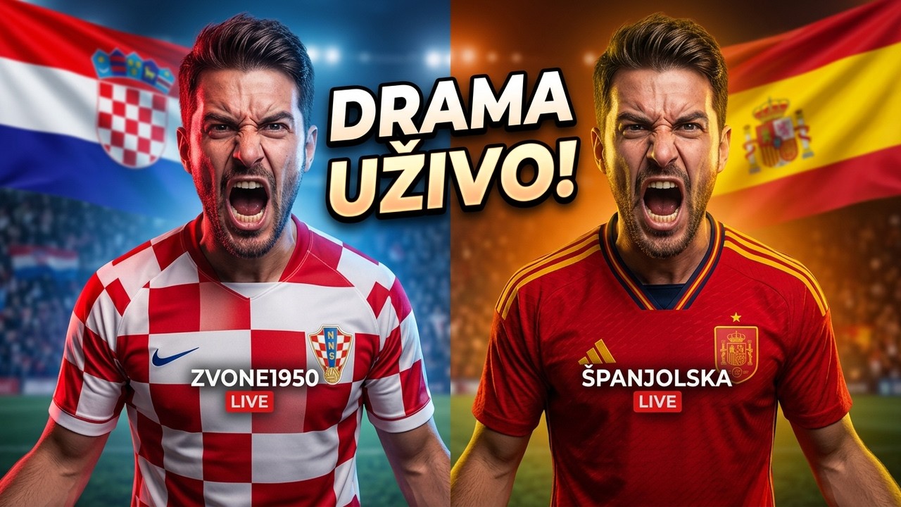 🔴LIVE STREAM : Hrvatska - Španjolska: Uživo komentari i analiza s Zvone 1950