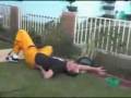 BACKYARD WRESTLING ROOF JUMP!