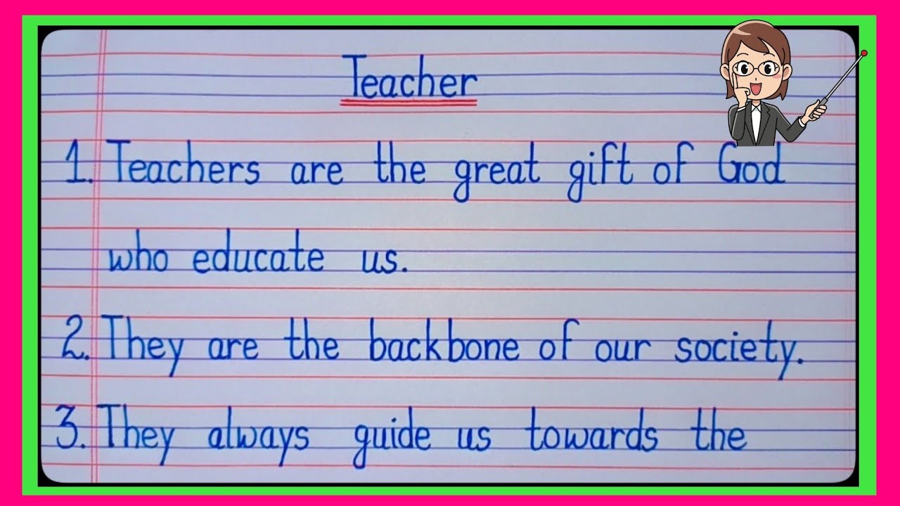 10 Lines on Teacher/10 Lines On Teachers/Essay On Teacher/Essay On Teachers/Teachers Day Essay l