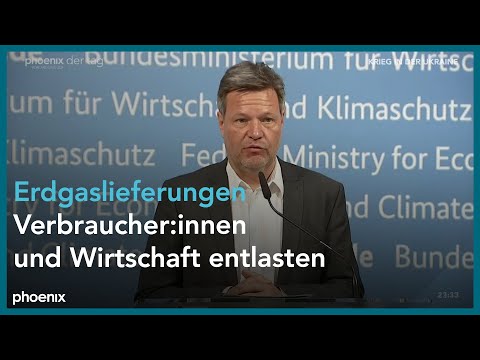 Pressekonferenz von Robert Habeck und Bruno Le Maire zur Energiepolitik am 31.03.22