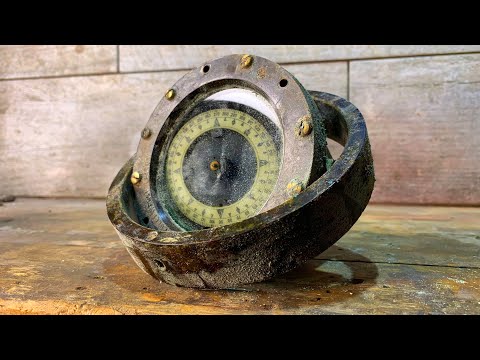 Restoration and Repair of an old Marine German compass . The most Beautiful compass STAND.