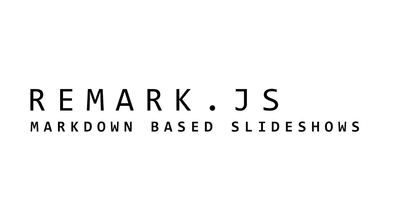Building Markdown Based Powerpoint Presentations with Remark.JS