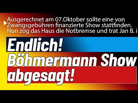 Finally!💥Show canceled, Böhmermann furious!