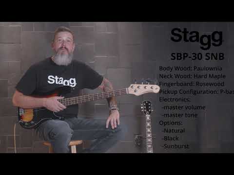 STAGG Standard "P" electric bass guitar Sunburst image 7