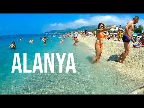 Alanya Beach Walking in 4k! 2019 Travel Turkey