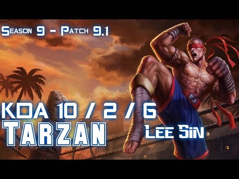 Tarzan LEE SIN vs KHA'ZIX Jungle - Patch 9.1 KR Ranked
