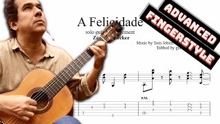 A Felicidade TAB - bossa nova fingerstyle guitar tabs (PDF + Guitar Pro)