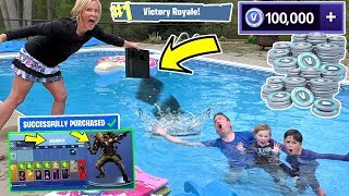 Fortnite Kid Gets Playstation Thrown in Pool by Angry Mom for Buying V Bucks! | DavidsTV