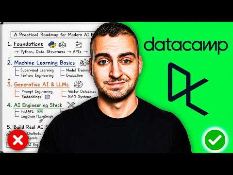 Video thumbnail: Do THIS Instead of watching endless AI Engineer Roadmaps (DataCamp Review)