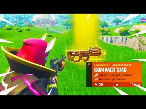 *NEW* LEGENDARY COMPACT SMG GAMEPLAY in Fortnite Battle Royale! (OVERPOWERED)