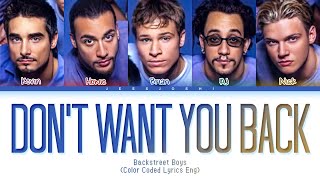 Backstreet Boys - Don&#39;t Want You Back (Color Coded Lyrics Eng)