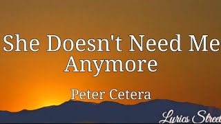 She Doesn&#39;t Need Me Anymore (Lyrics)@lyricsstreet5409  #lyrics #petercetera #80s
