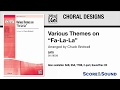 Various Themes On Fa La La Sheet Music By Chuck Bridwell Sku 28536 Stanton S Sheet Music various themes on fa la la sheet music