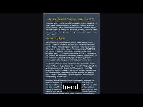 📈 Daily Market Summary - February 06, 2026 | Stock Market Analysis & Insights