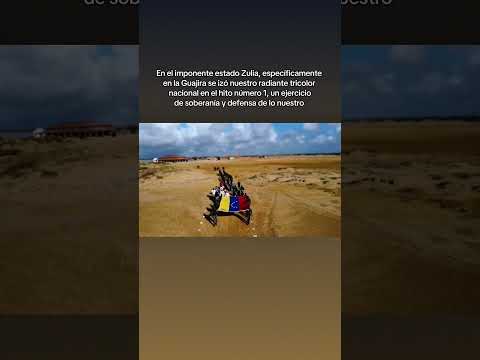 Izada del tricolor nacional en el hito número 1, Guajira, estado Zulia