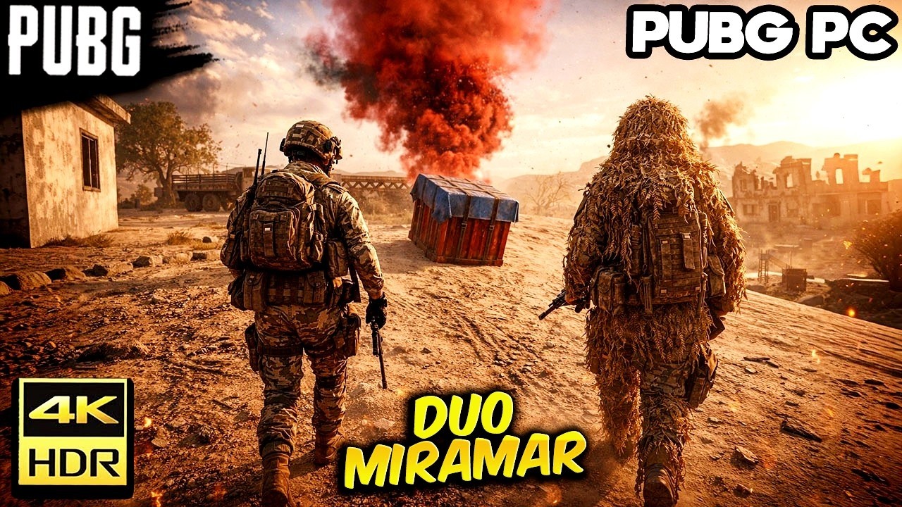 DUO en PUBG en MIRAMAR es CINE BRO... BIEN INSANOO 😍 Estos GRAFICOS SE VEN BRUTALES