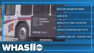 TARC offering Louisville youth unlimited travel throughout summer