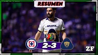 ASI FUE LA INCREIBLE REMONTADA DE PUMAS A CRUZ AZUL  LIGA MX JORNADA 17 APERTURA 2025 🏆 ZONA FUT