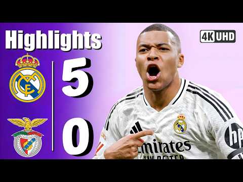 Real Madrid 5–0 Benfica | Extended Match Recap & Top Moments | UEFA Champions League