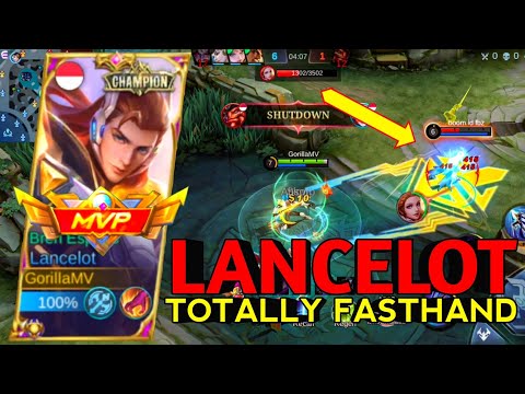 TOTALLY AGGRESSIVE FASTHAND KILL!!- LANCELOT GAMEPLAY ROTATION - MOBILE LEGENDS