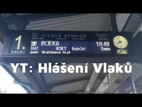 Hlášení Vlaku RJ 1047 Praga hl. n. (CZ) - Rijeka (HR)
