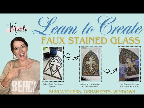 LEARN to DIY Faux Stained Glass Sun Catchers with Laser Wood Cutouts