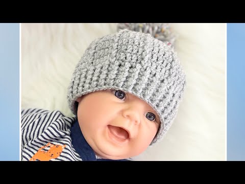 Crochet Baby Hat DIY Tutorial with Measurements for ALL SIZES Easy and Quick crochet hat pattern