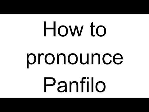 How to Pronounce Panfilo (Italian)