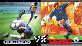 SNES vs Genesis all football (soccer) games