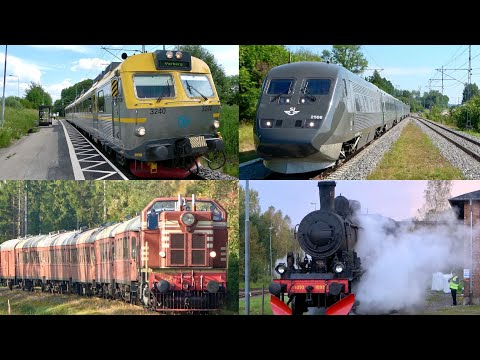Svenska tåg som tutar del 5 / Compilation of train horns (Sweden) part 5