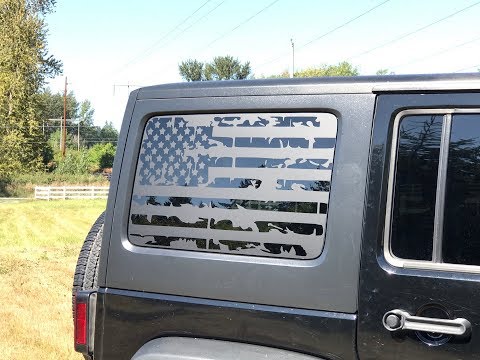 How to Install American Flag Decals on a 2011 - 2017 Jeep Wrangler Unlimited