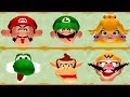 Mario Party 2 - Face Lift Minigame - All Characters