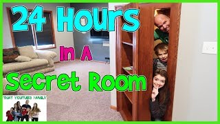 24 HOURS - In A Hidden Secret Room  / That YouTub3 Family |The Adventurers