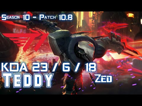 T1 Teddy ZED Playing One For All - Patch 10.8 KR
